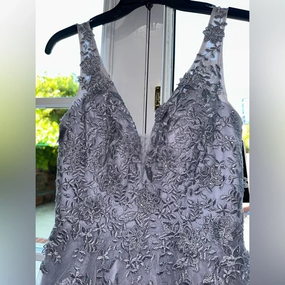 Beautiful Blue Gray CinderellaGown